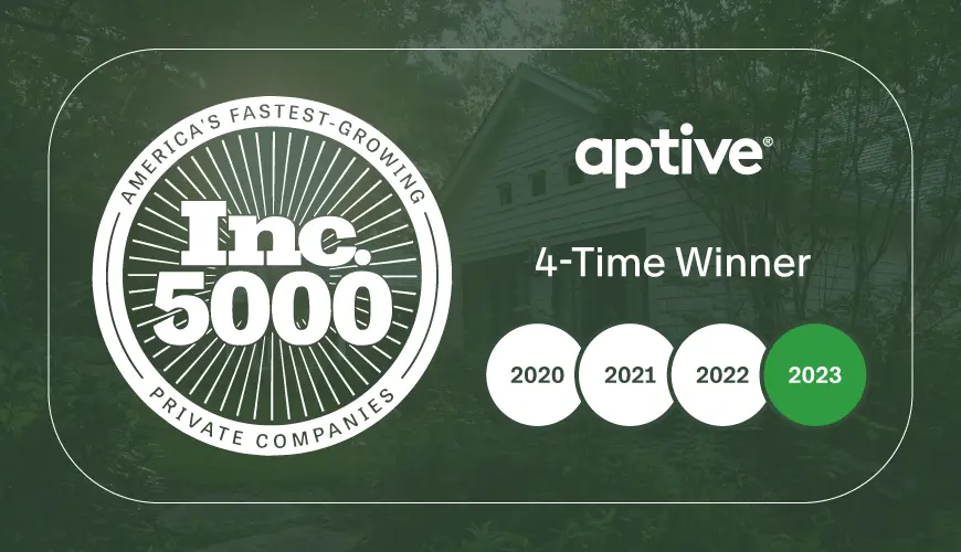 Aptive Environmental Recognized as an Inc. 5000 Fastest-Growing Company for Fourth Consecutive Year